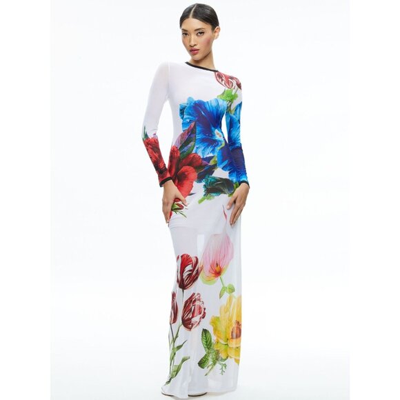 Alice + Olivia Delora Le Parisien Maxi Dress 2 NWT $495